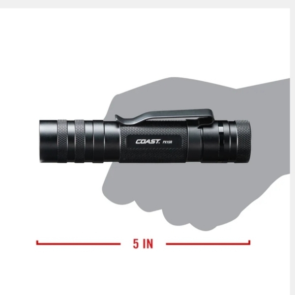 RECHARGEABLE - COAST PX15R  DUAL POWER, 1000 LUMENS 160M BEAM 11H - Picture 9 of 13